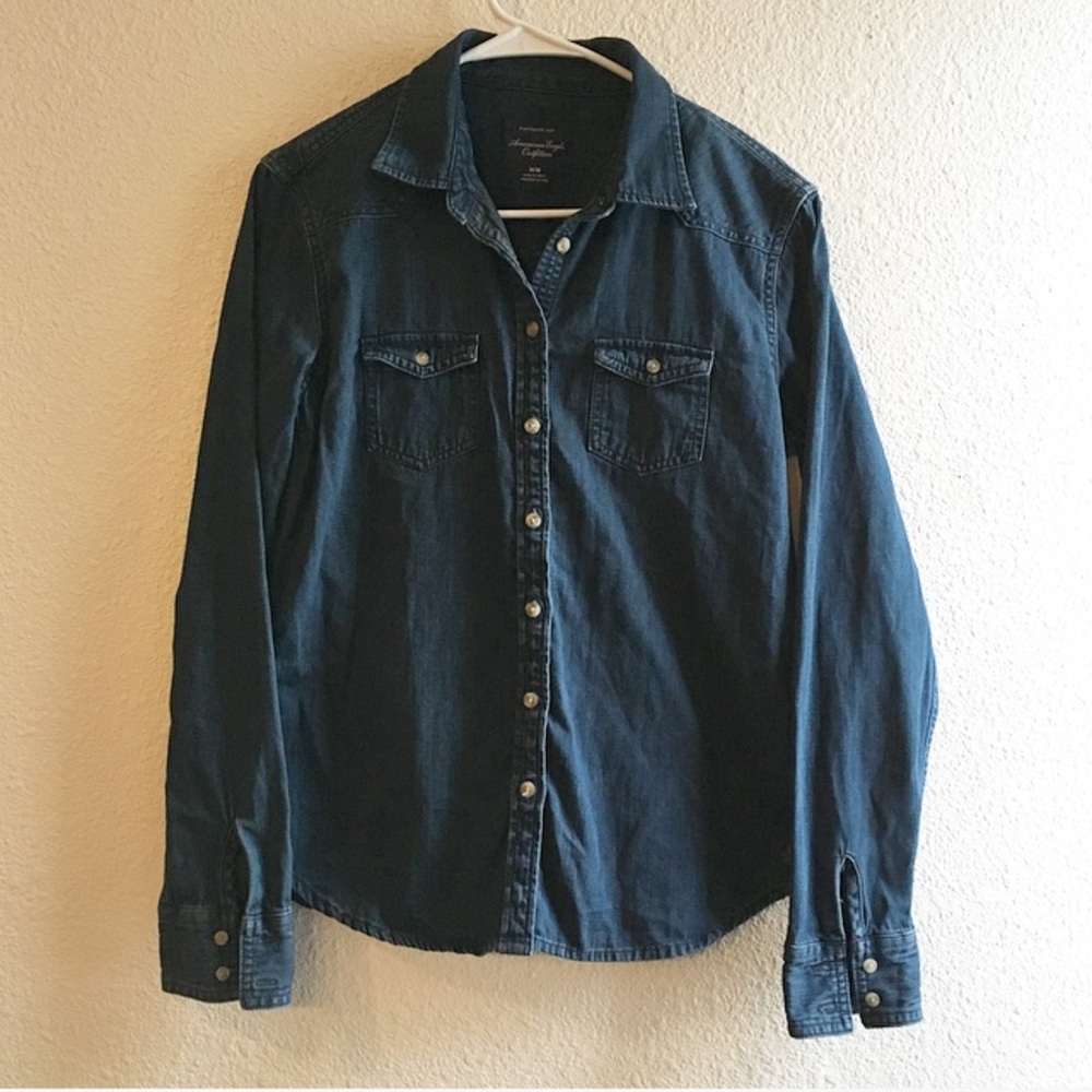 American Eagle Outfitters Blue Button Down Shirt